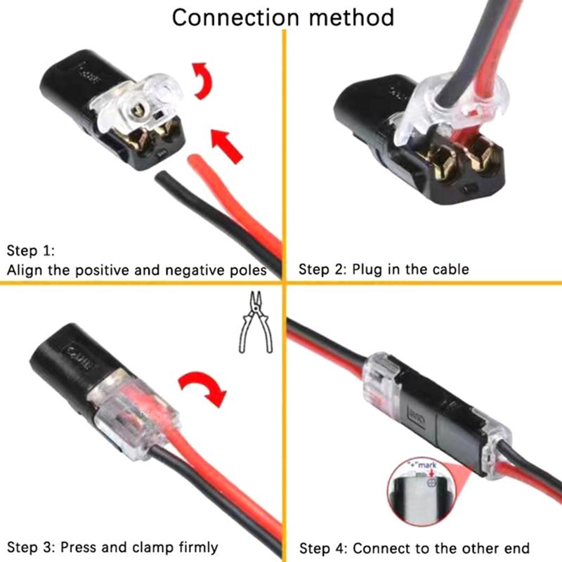 10/20/30/50Pcs Wire Cable Waterproof Spring Connector Wire No Welding No Screws Quick Connector Cable Clamp Terminal Connector