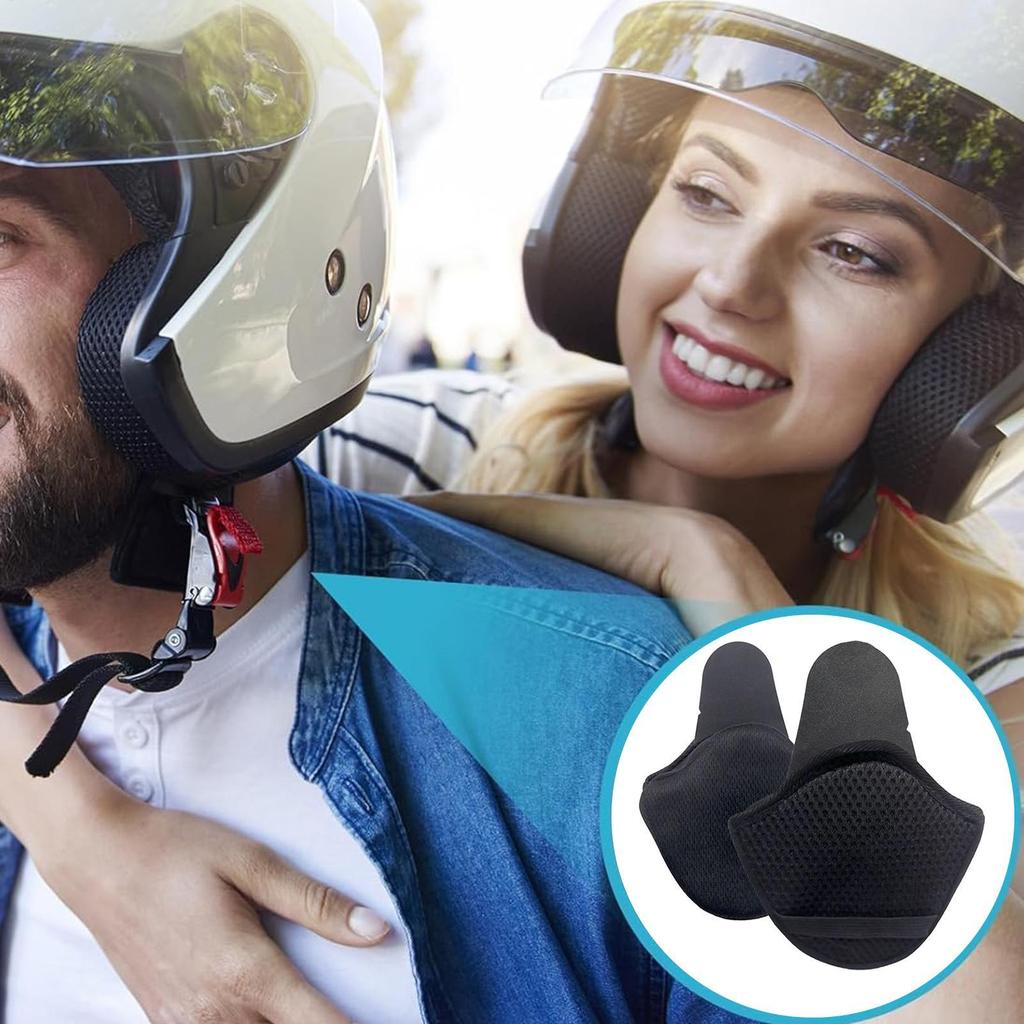 Motorradhelm Ohrpolster Abnehmbar Warme Ohrabdeckungen Winddichte Ohrabdeckungen 1 Paar Kaltwetter-Ohrpolster für Damen und Herren
