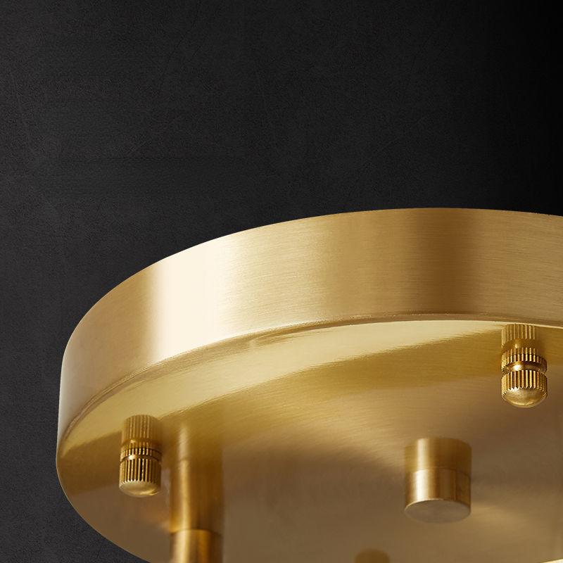 Lekka luksusowa wysokiej klasy lampa sufitowa do salonu pełna miedź kryształowa z reflektorami sypialnia gabinet lampy