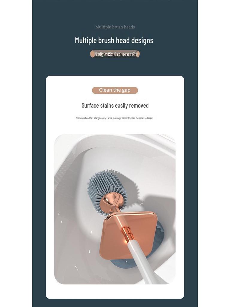 360° Wall-Mounted Silicone Toilet Brush, Golf Design