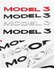 Tesla Model 3 SY X Kofferraum Kunststoff Logo Aufkleber - TESLA Englischer Buchstabe Auto Aufkleber