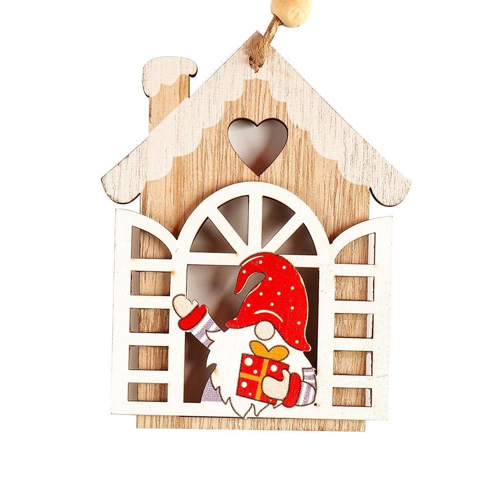 

Snowflake House Faceless Man Pendant Pentagram Christmas Decorations Christmas Tree House