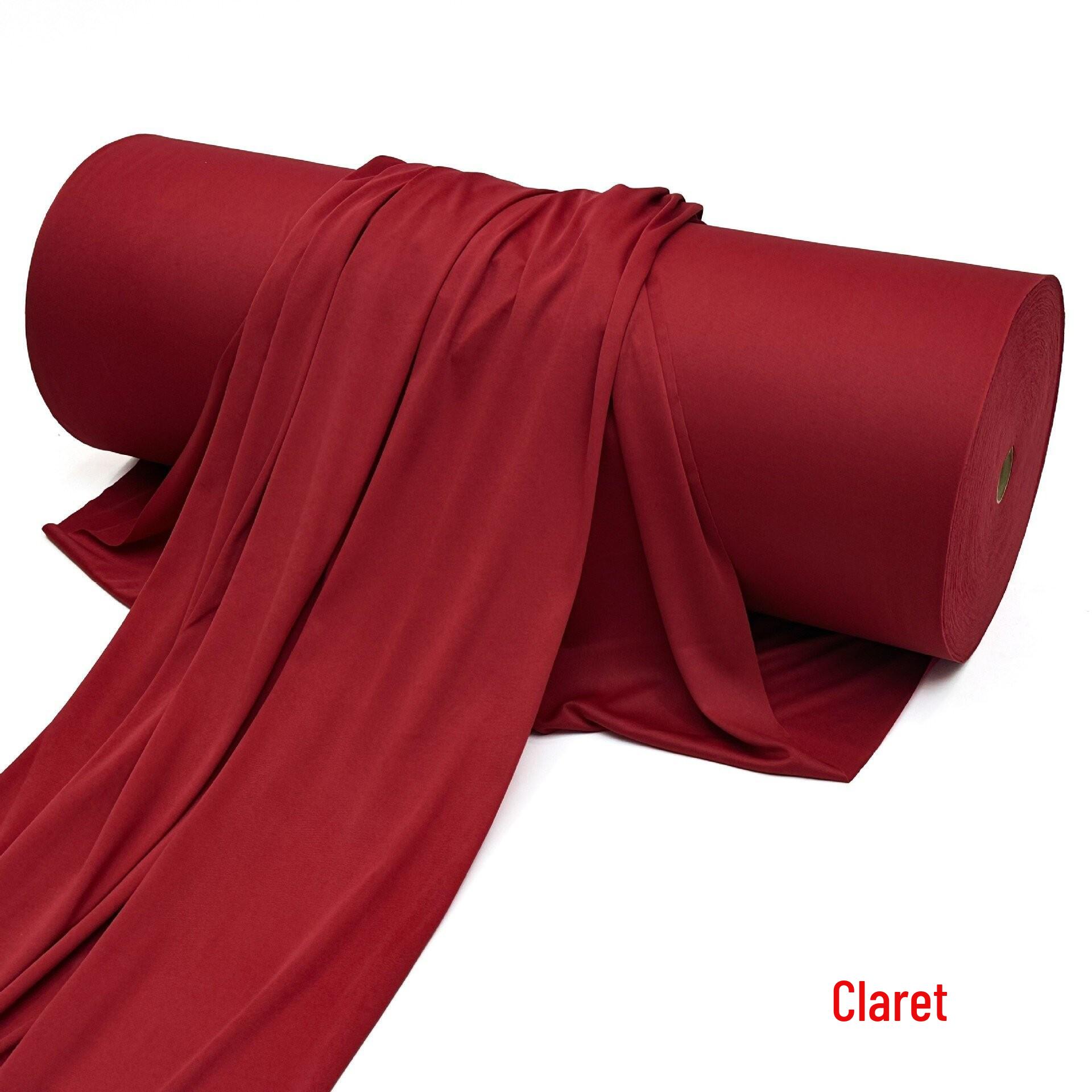 80CM Wine Red Milk Silk Stretch Fabric Wedding & Stage Curtain