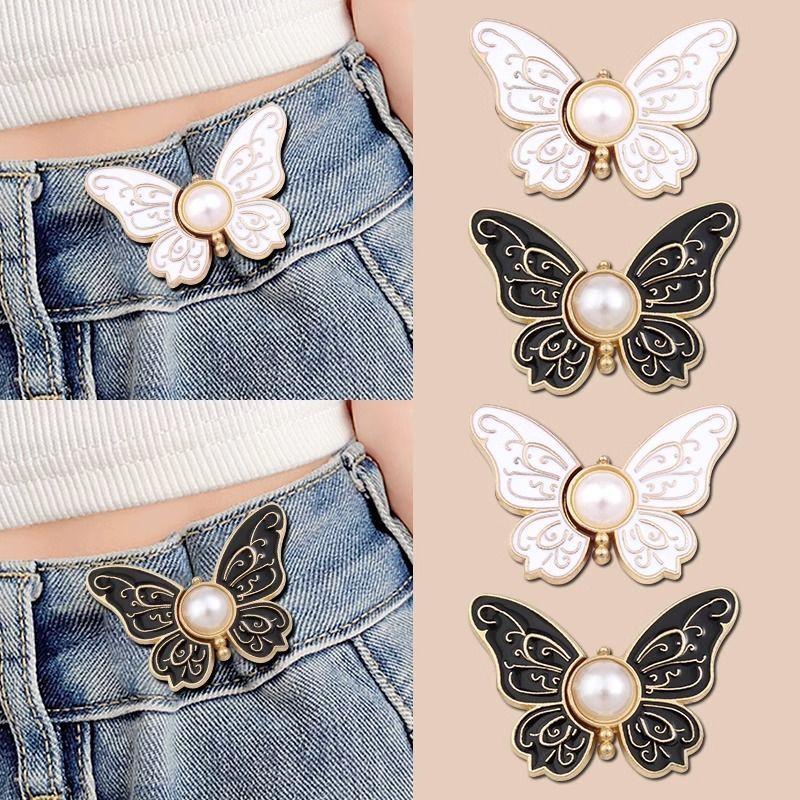 1Pc Seamless Adjustable Waist Extension Button - Removable Spring Snap for Faux Denim Clothing Extender For Women & Men