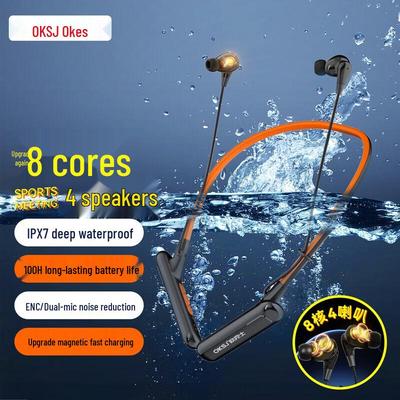 OKSJ A30 Pro Waterproof Neckband Sport Bluetooth Earbuds