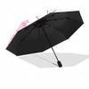 1pc Adorable Pink Bow Rabbit Balloon with Heart-Shaped Automatic Opening Umbrella - Perfect for Fans, Travelers, Everyday Use, and Festive Gifts!T071