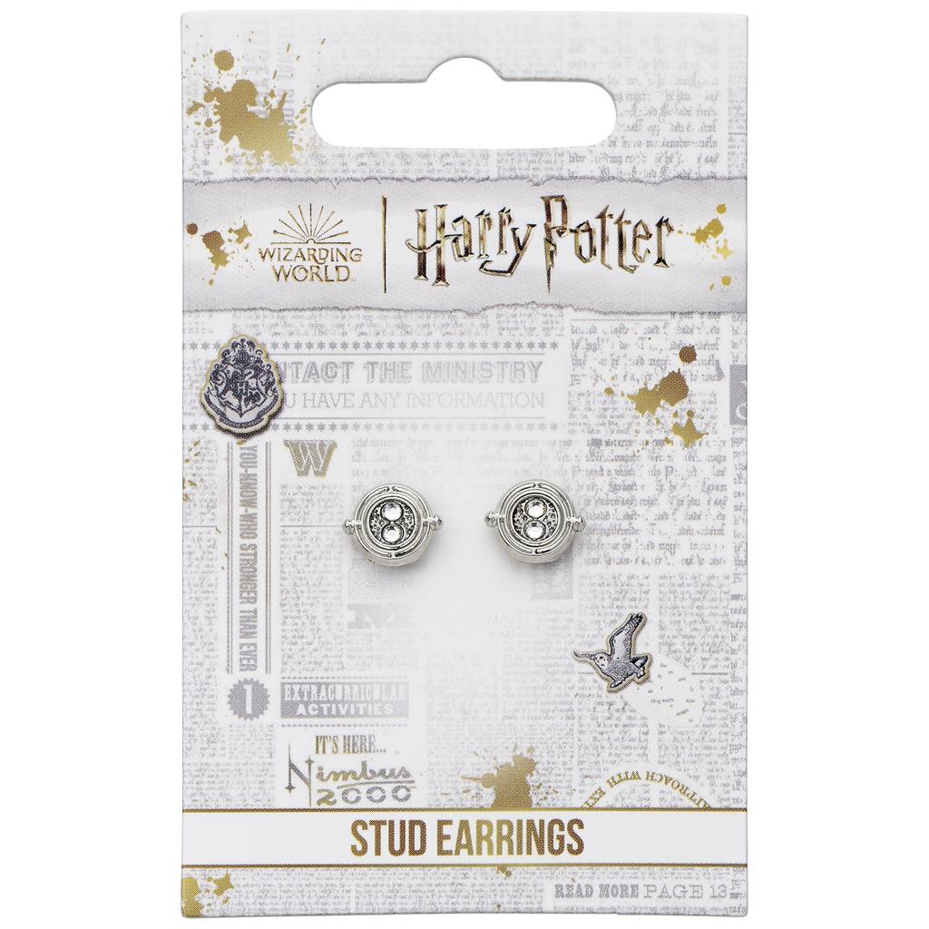 Harry Potter Time Turner Silver Plated Stud Earrings