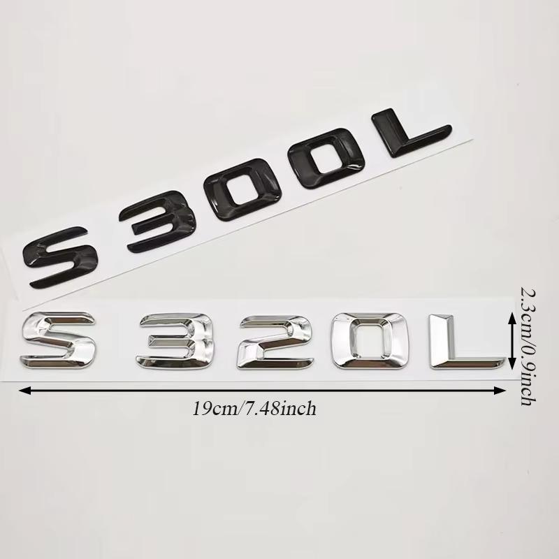 3D ABS Car Letters Logo S300L S320L Badge Sticker Emblem Decals For Mercedes Benz S Class S300L S320L V221 V222 Tail Accessories WX4