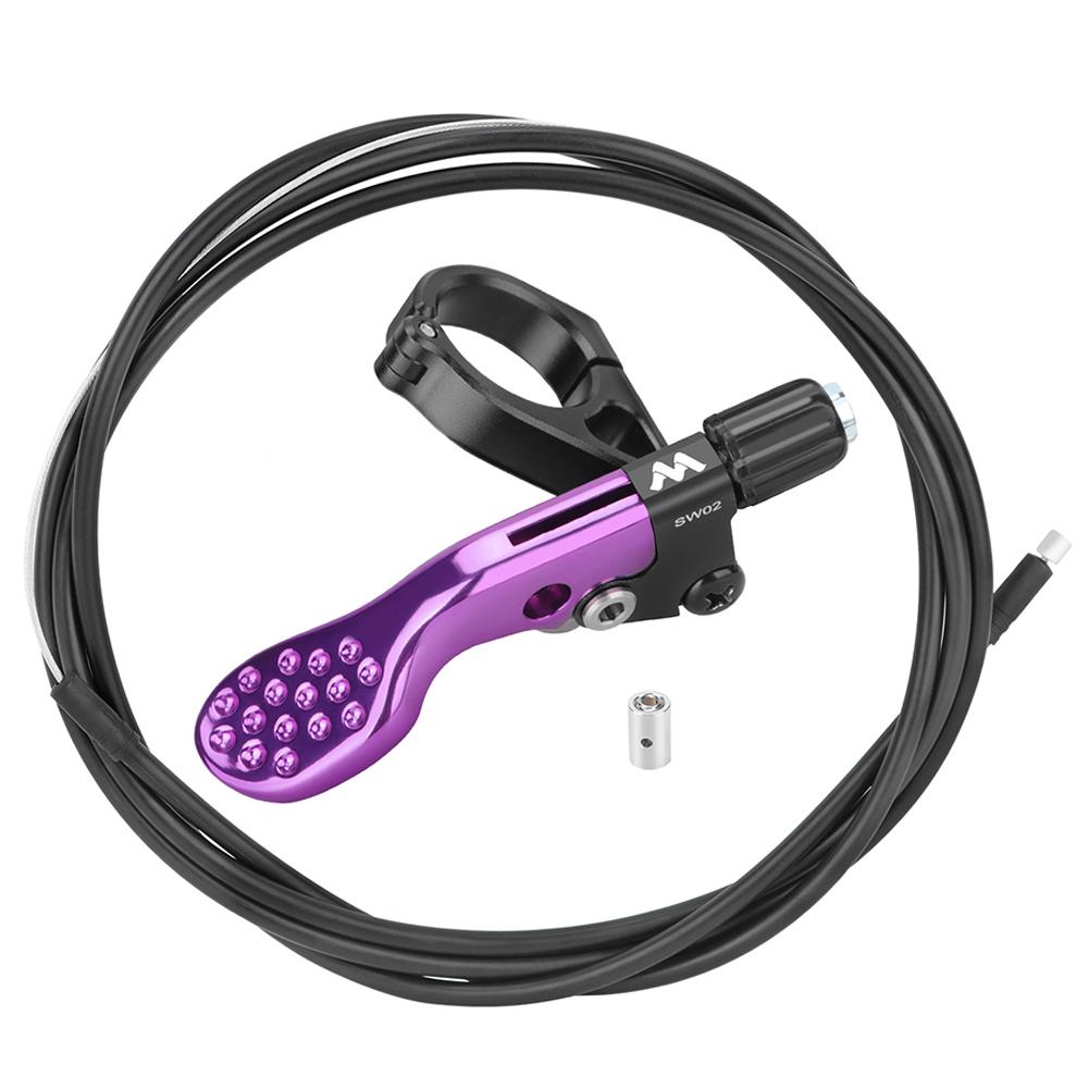 

Bicycle Dropper Post Lever Shifter Universal Bicycle Dropper Seatpost Remote Wire Control for Mountain Road Bicycle Handlebars фиолетовый