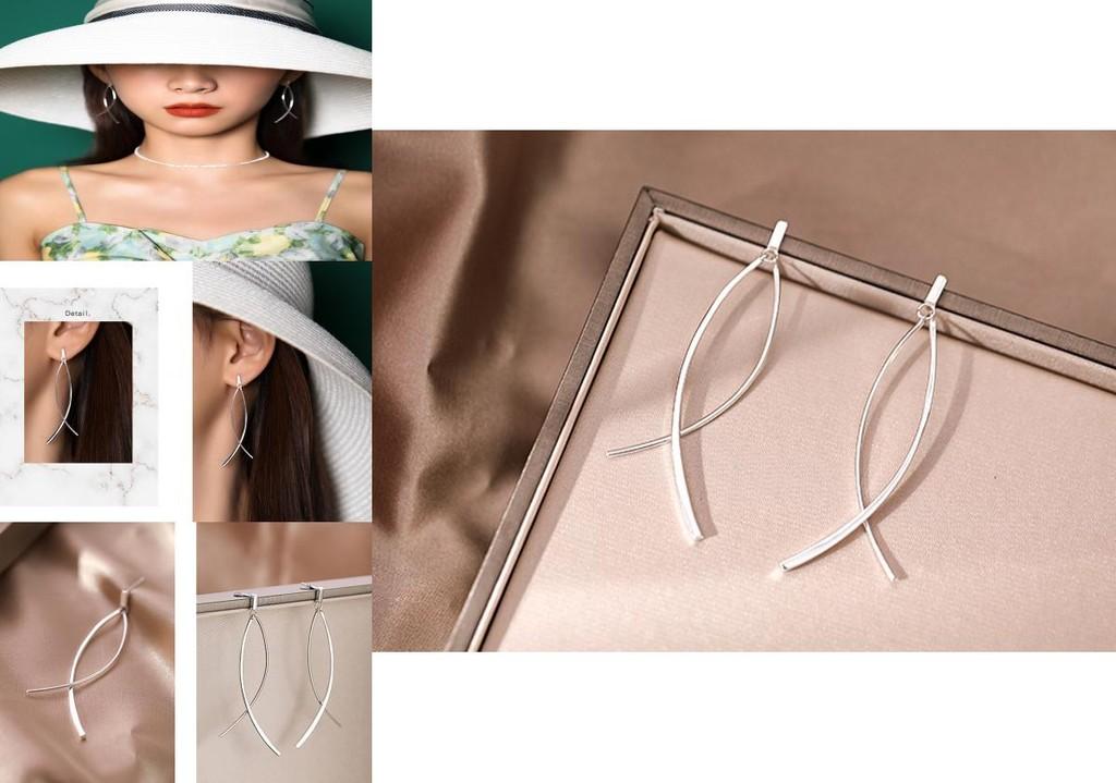 Artisan Selected Copper Earrings Geometric Shape Electroplated Stylish And Chic