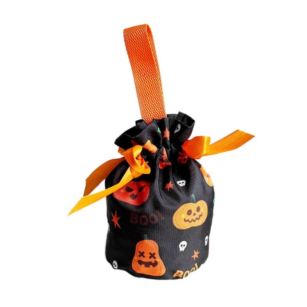 Handheld Halloween Candy Tote Bag Pumpkin Pattern Design Halloween Gift Handbag  Halloween Party