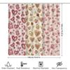 Love-Themed Shower Curtain With Heart Designs Waterproof Fabric Bathroom Decor For Couples Gift Ideas In Pink And Gold Colors!