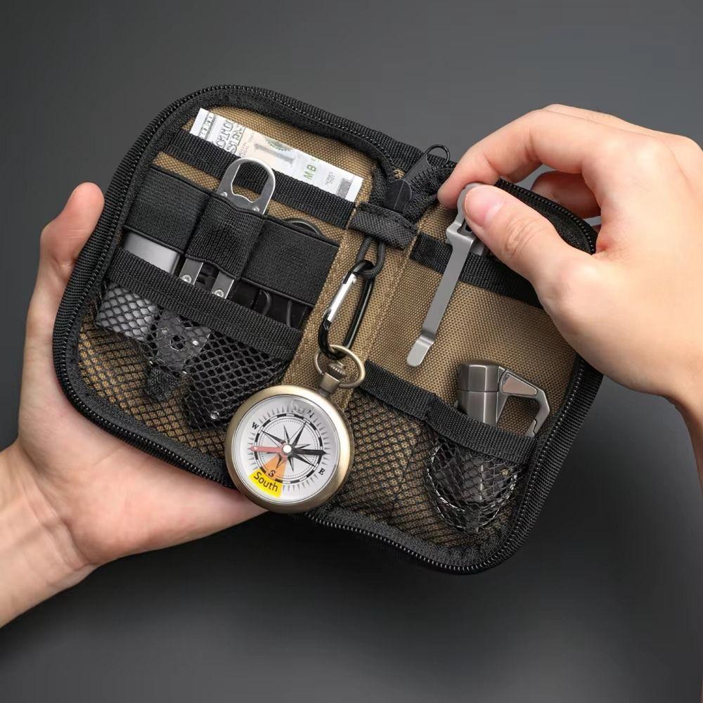 

7 Pockets EDC Tool Storage Bag Sundries Bag Outdoor Gear Organizer EDC Pouch Pocket Camping Hiking чорний