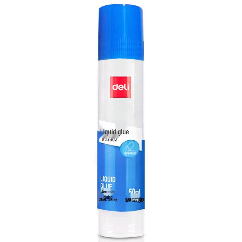 Deli 7302 Medium 50ml Liquid Glue - Strong Adhesion Office Stationery 7302 - Liquid Glue/Bottle 50ml