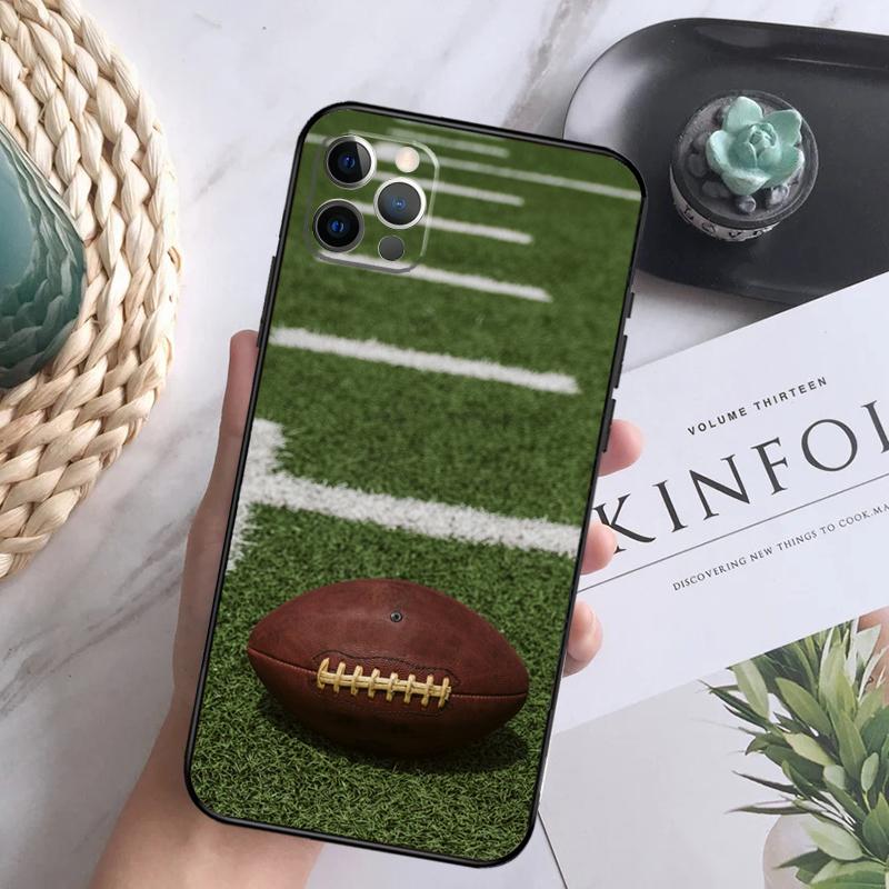 

Rugby Ball Phone Case For iPhone 16 Pro 11 12 13 14 15 Pro Max Mini XS X XR 7 8 16 Plus Cover Coque iPhone 12Pro MAX