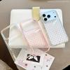 Ins Wind Solid Color Polka Dot Suitable for Apple 17pro Max Mobile Phone Case Iphone16 Niche 15 Transparent Color 14 Advanced