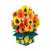 Paper Flower Bouquet Card Forever Flower Bouquet 3D Pop Up Greeting Cards For Valentines Day Graduation Day