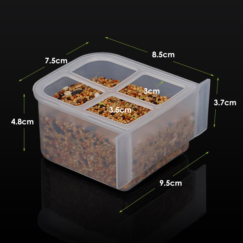1/2 Stück Papageienfutterspender Tränke Vogelzubehör Kunststoff Vogelkäfig Papageienvögel Wasser Hängende Schale Futterspenderbox Haustierkäfig Futterbehälter