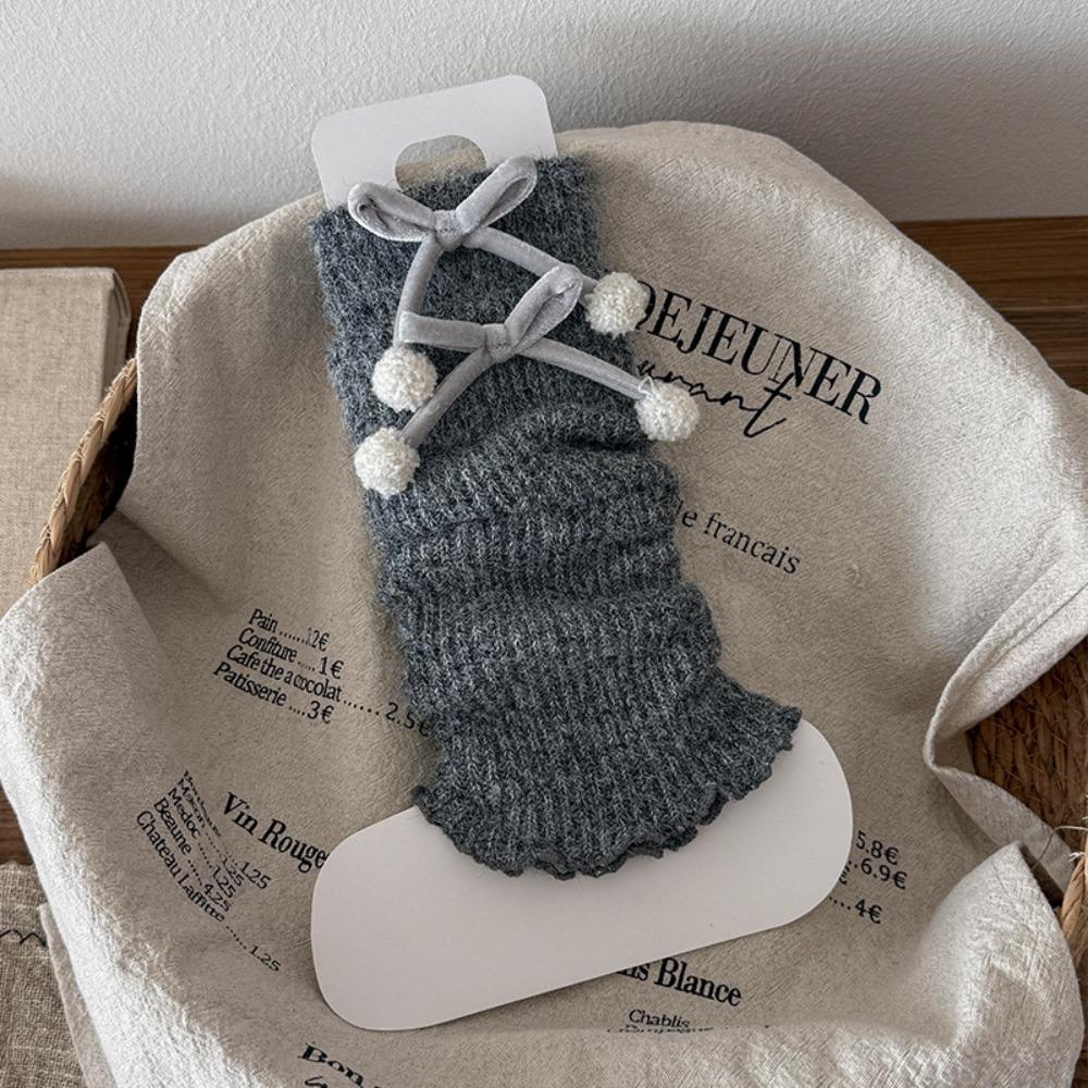 Thickened Knitted Foot Cover Solid Color Crochet Socks Boot Cuffs Spring, Autumn and Winter