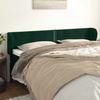 Headboard - With Ears - Dark Green Velvet - Sturdy Wooden Feet - Adjustable Height