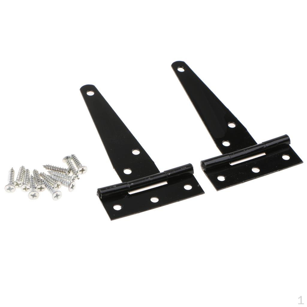 1 Paar Lichtgewicht Schuur Scharnier Poort Band Deur Schuur Poorten Scharnieren Zwart Smeedijzer
