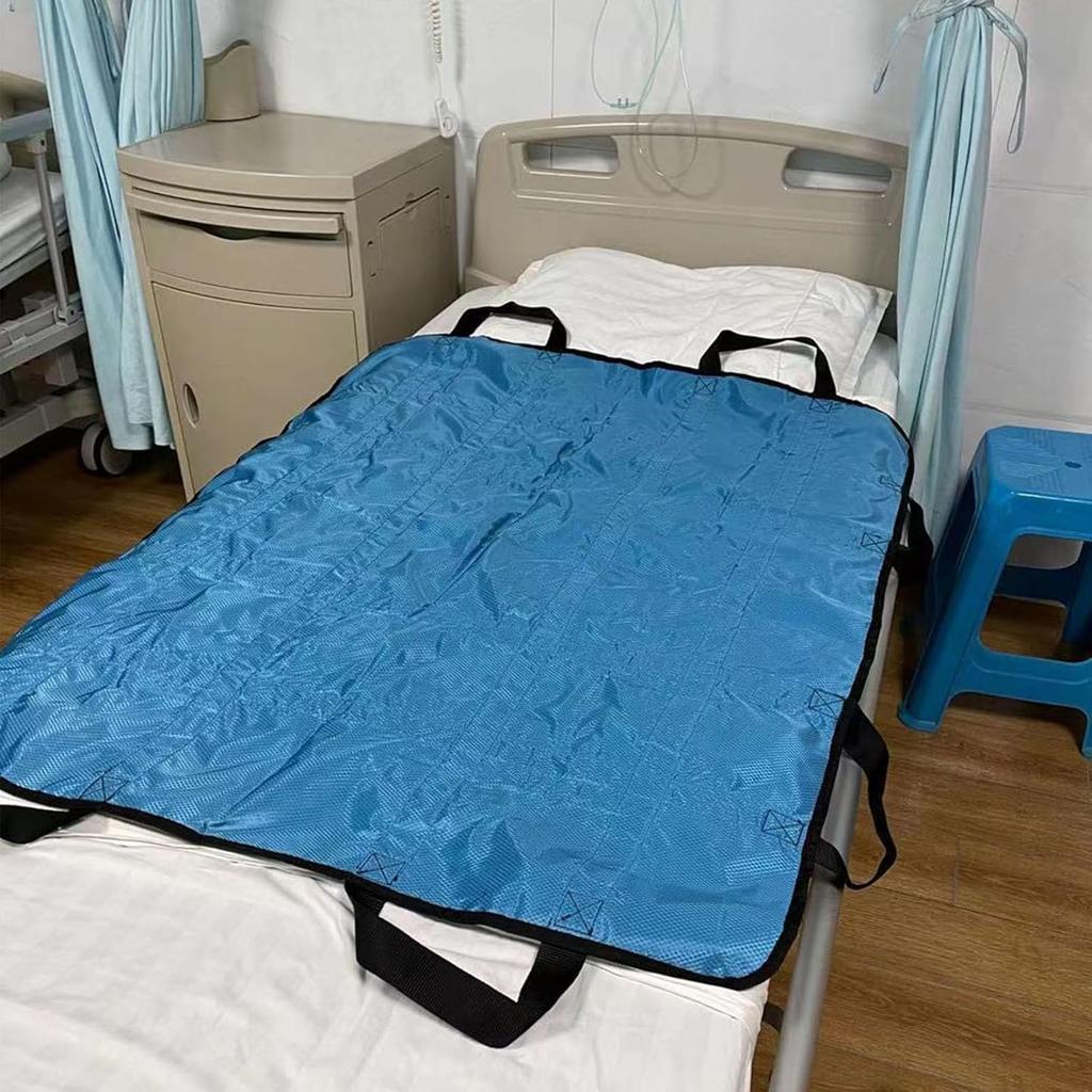 Positioning Bed Pad with Reinforced Handles 48 x 40 inches Washable Multipurpose Transfer Sheet for Lifting & Repositioning Reusable Patient Transfer