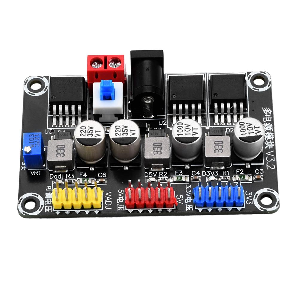 DC7-25V To DC3.3V/5V LM2596 Adjustable Step-Down Module Regulated Power Supply Module Intelligent Vehicle Experimental Power