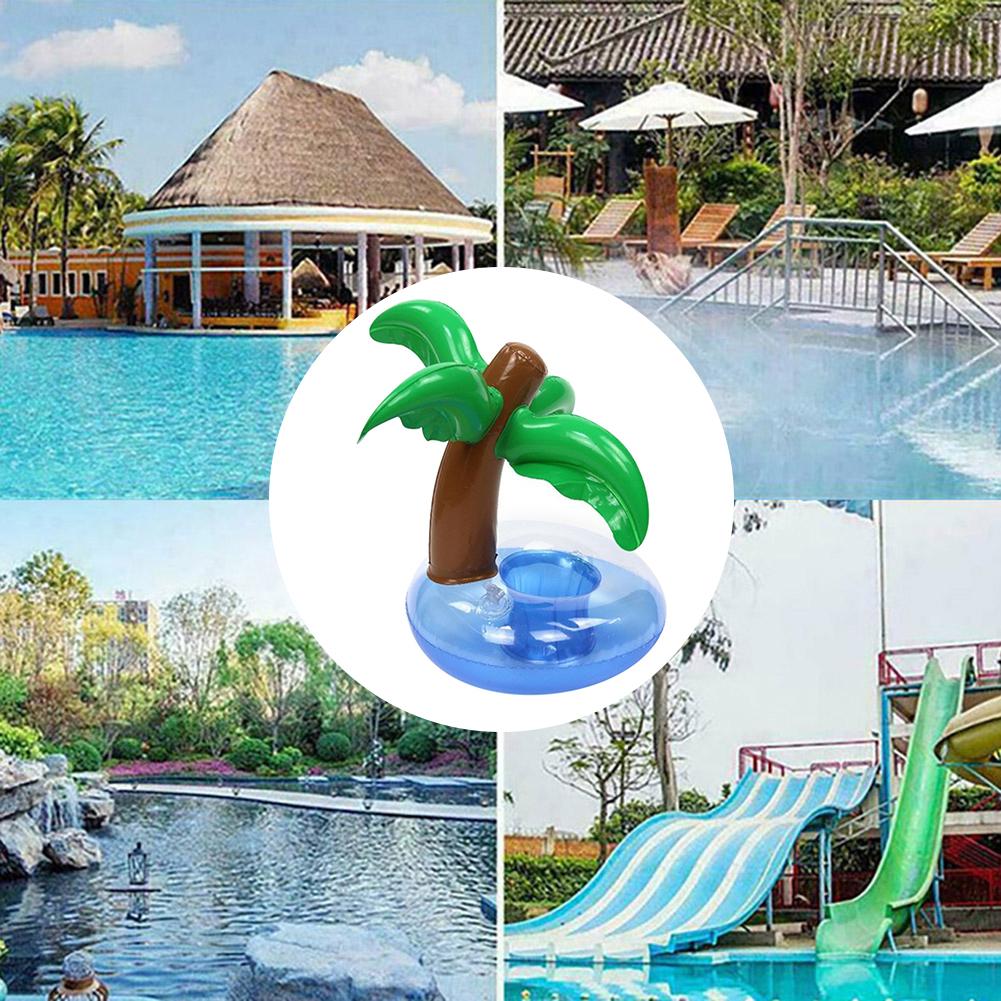 Floating Inflatable Coconut Tree Beverage Coasters Beach Party Supply Water Toy Bathing Pool Party Decor Bar Coasters