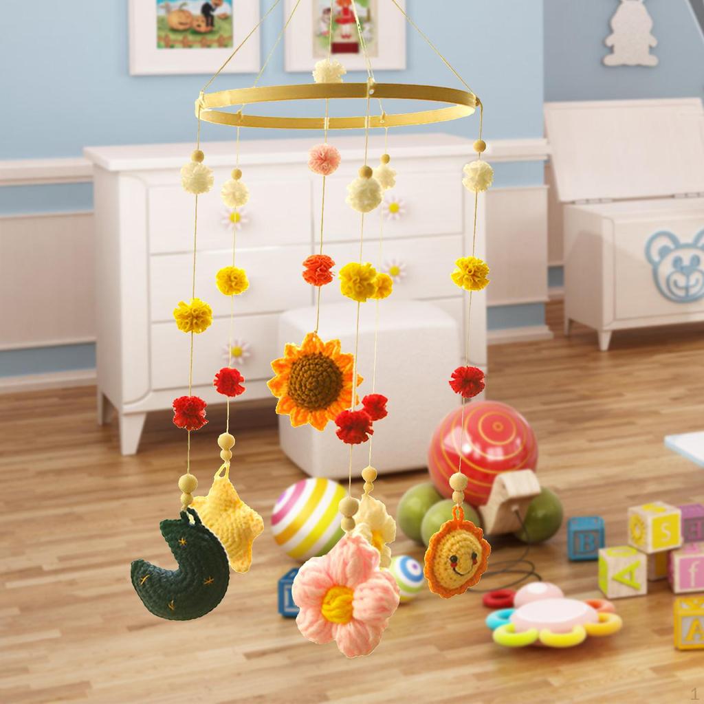 Baby Mobile for Crib Bed Bell Boho Nursery Decor ,Nursery Hanging Wind Chime Newborn,