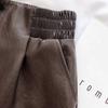 Shorts Women's Loose High Waist Leather Pants Solid Color Casual Wide Leg Pants
