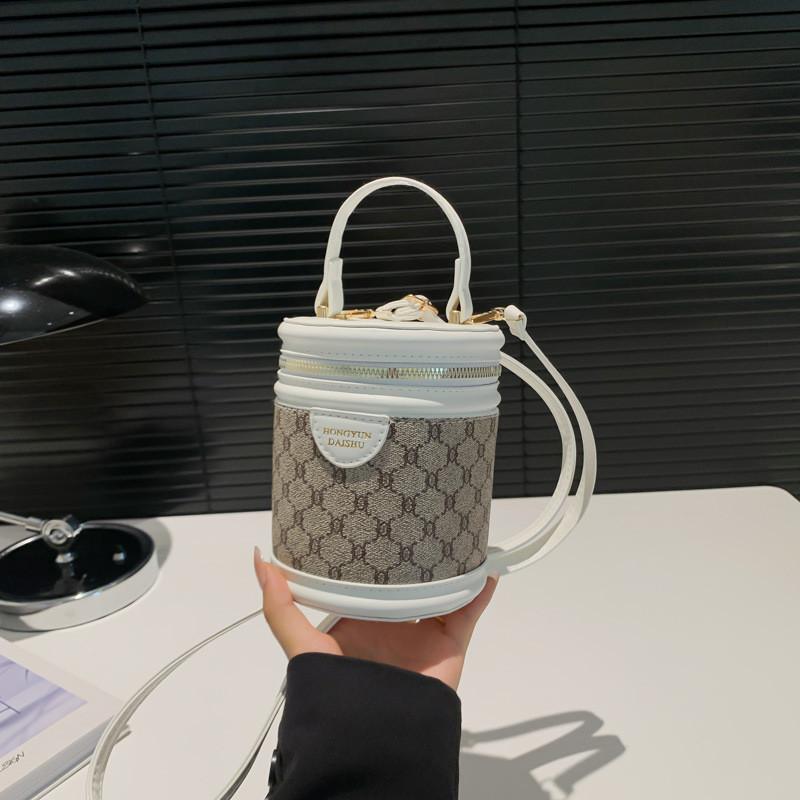 Stilvolle Sommer-Eimer Tasche Für Damen In Schwarz Weiß Grün Khaki Und Rosenrot