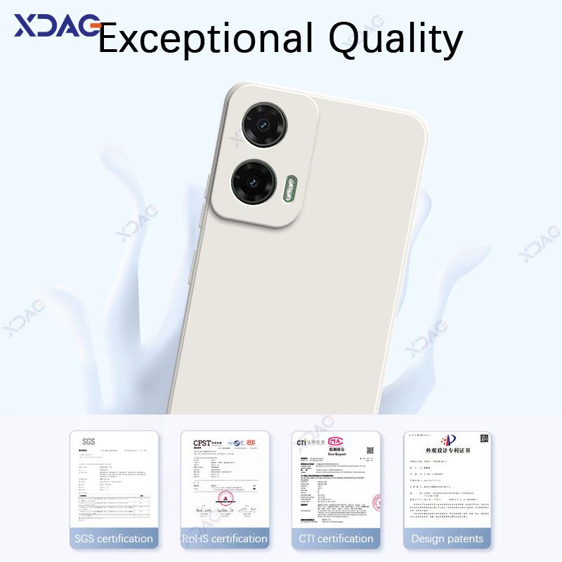 Mobile Phone Case for Motorola Moto G35 MotoG35 5G 6.72" Global 360 Soft Luxury Square Liquid Silicone Back Cover Armor