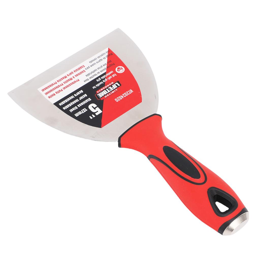 5in Putty Cutter Non Slip Handle Mirror Polished Stainless Steel Paint Scraper for Drywall Repairing and Clearing