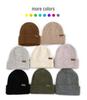 Korean Style Thick Knit Wool Hat for Men & Women - Windproof, Warm, Double Layered, Large Head, Autumn/Winter, Solid Color.