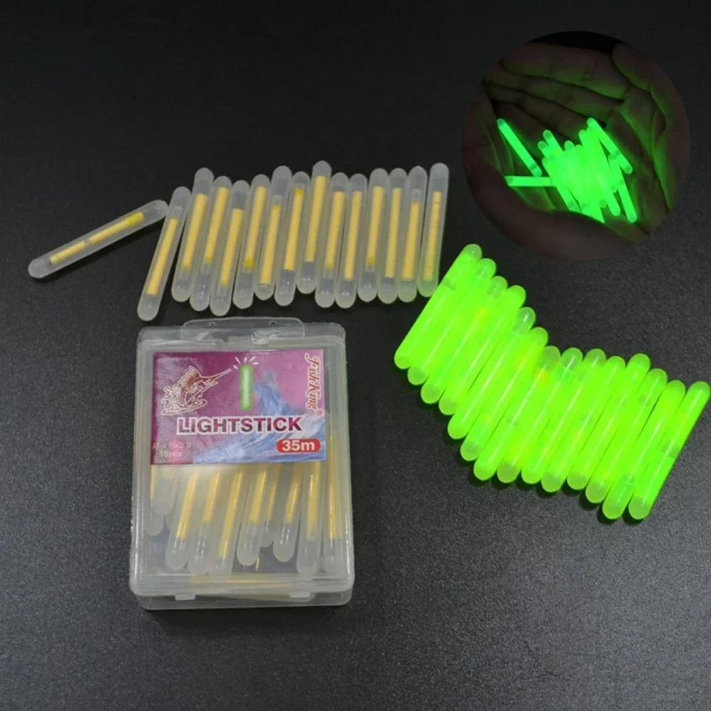 50/100pcs Night Fishing Glow Sticks Night Fishing Float Fluorescent 4.5*39mmPP Float Rod Lights Fireflies Lightstick Accessories