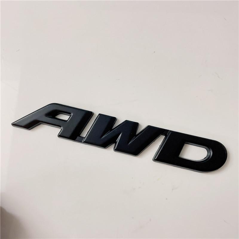 5X 3D Metal Car AWD Logo For Civic CRV RAV4 Emblem Sticker Fender Trunk Badge Accessories
