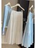 Korean Style Purple A-line High Waist Pleated Skirt for Women - Spring/Summer 2026