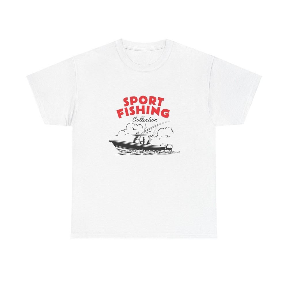 Sport Fishing Graphic T Shirt Unisex Heavy Cotton Tee