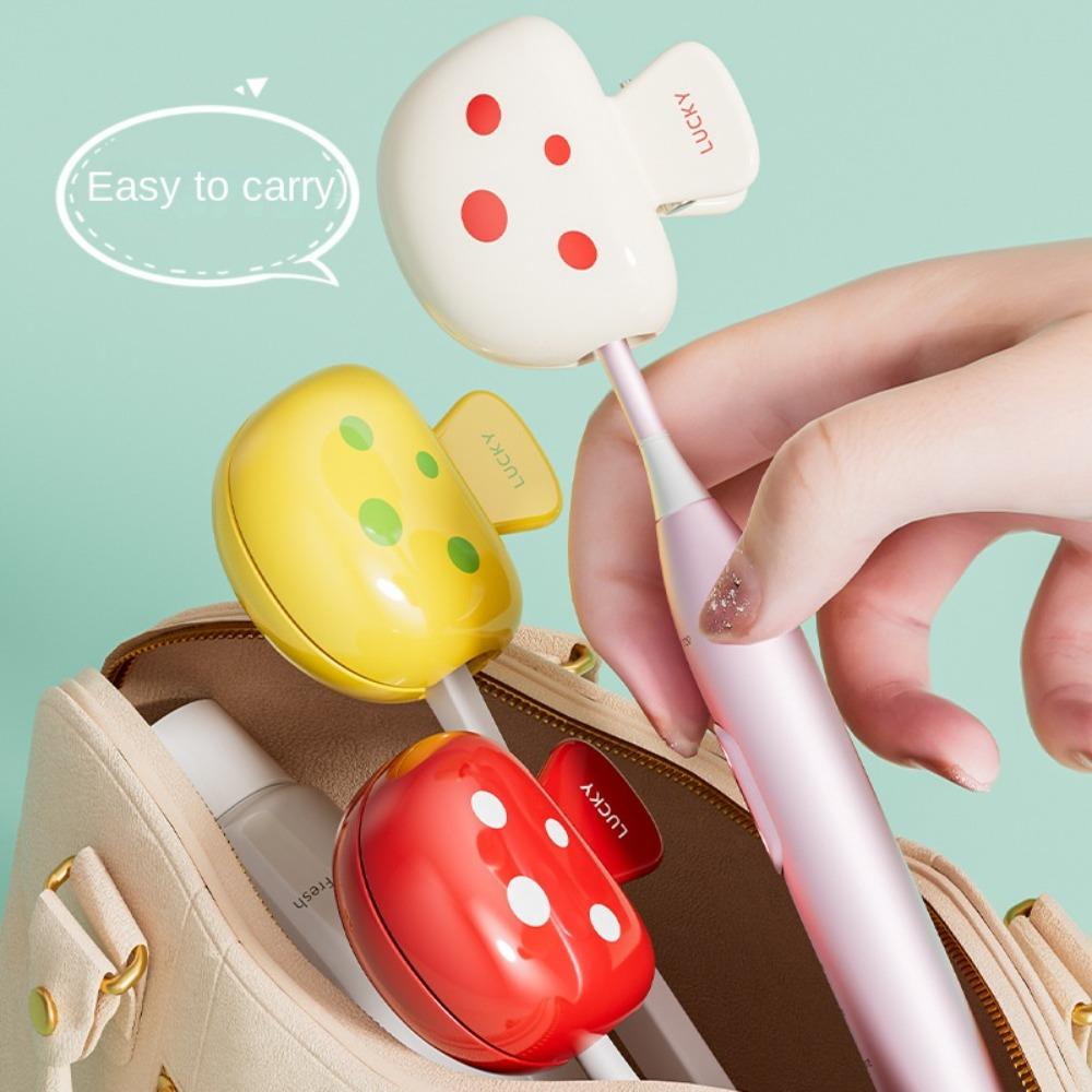 

Mushroom Travel Toothbrush Storage Clip Portable Toothbrush Protective Cap Toothbrush Cover Gifts жовтий