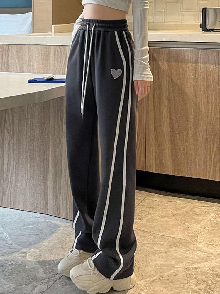 Women's Summer 2024 Wide-Leg Sweatpants: Casual, Loose, Straight-Leg Sports Pants