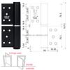Moderne Holztür eloxiert Schwarz verdecktes Scharnier 3mm 45 KG SOFT selbstschließend verstellbarer Aluminium-Türschließer hydraulische Feder 600k