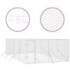 VidaXL Outdoor Dog Kennel Silver 4x8x2 M Galvanized Steel 3190456