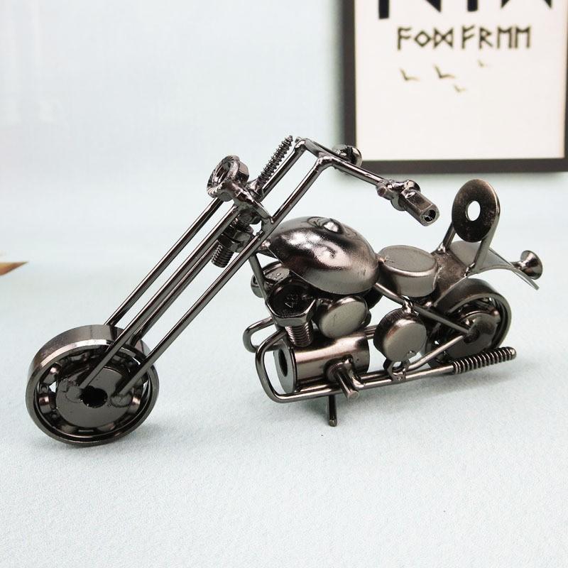 Motorcycle Model Decorations, Handmade Retro Motorcycle Statues, Iron Decorative Motorcycle Props, Home Decoration Props