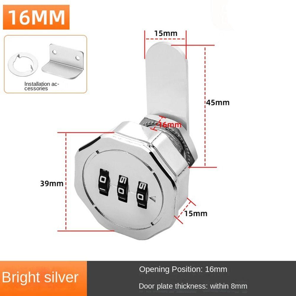 

3-цифровой кодовый замок из цинкового сплава для шкафа, ящика, почтового ящика, шкафчика, мебели, противоугонный замок безопасности