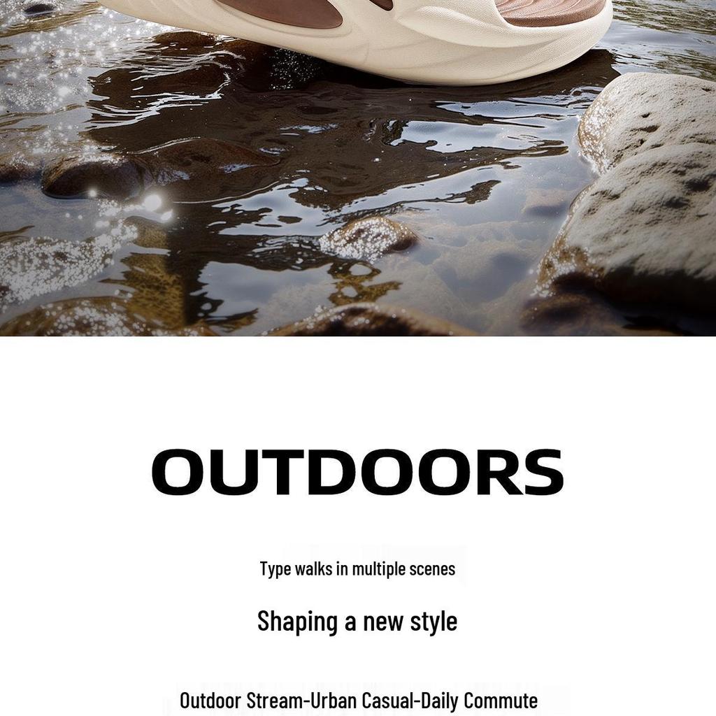 Men's Summer Outdoor Non-Slip Sports Slippers for Driving and Cool Comfort