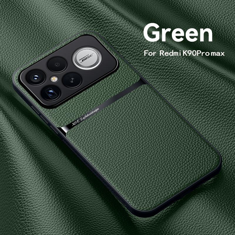 Luksusowe etui biznesowe z wysokiej jakości skóry o fakturze liczi na telefon Xiaomi Poco F8 Ultra F8 Pro, magnetyczne do samochodu, ochrona aparatu, odporne na wstrząsy, bumper