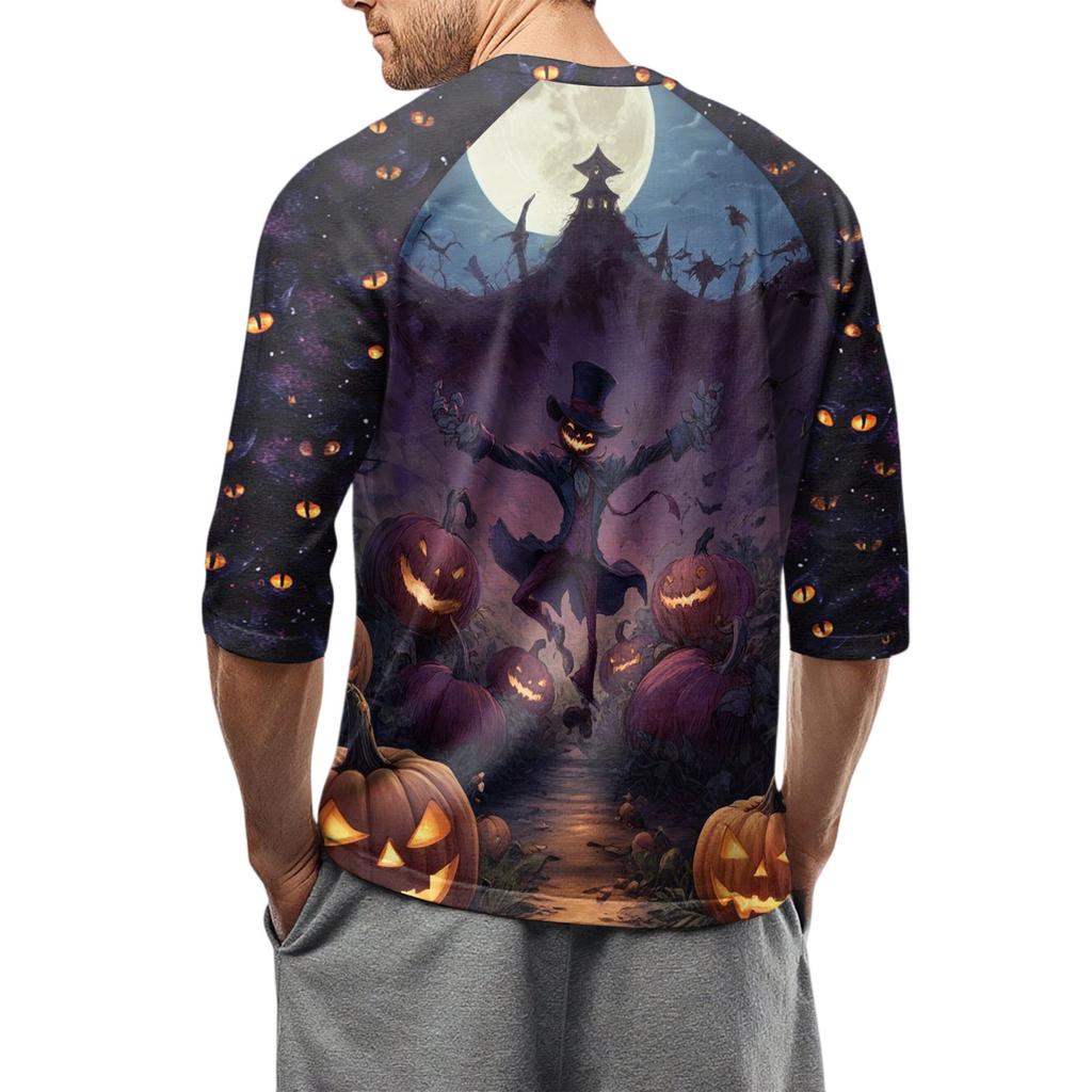 Men's Round Neck Plunger Sleeve T-Shirt Top
