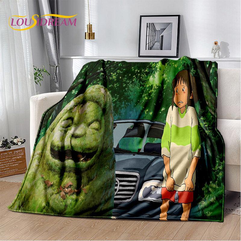 Spirited Away Cartoon Anime Soft Plush Blanket,Flannel Blanket Throw Blanket for Living Room Bedroom Bed Sofa Picnic Cover Kids
