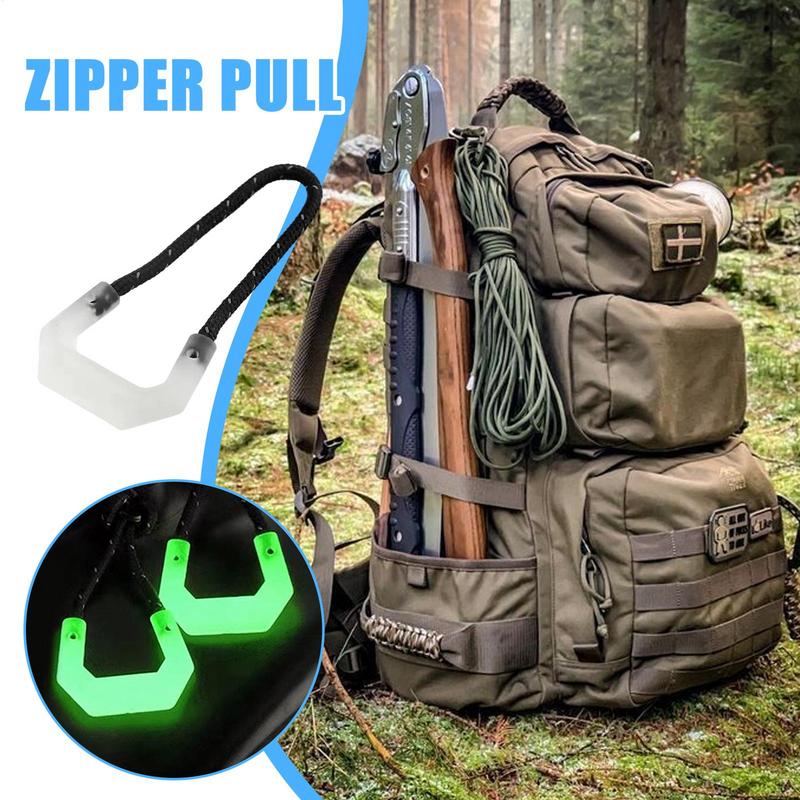 10pcs Ultra-Bright Glow In The Dark Night Zipper Pull Ideal Kit Markers For Coats Jackets Rucksacks And Tent Zippers