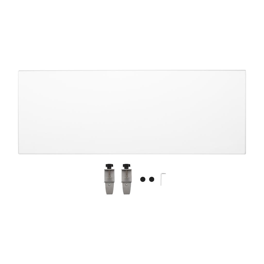 Acrylic Frosted Office Partition - Single Panel, Modern Desk Divider, Clear Privacy Screen for Workspace, Clamp-On Desktop Panel